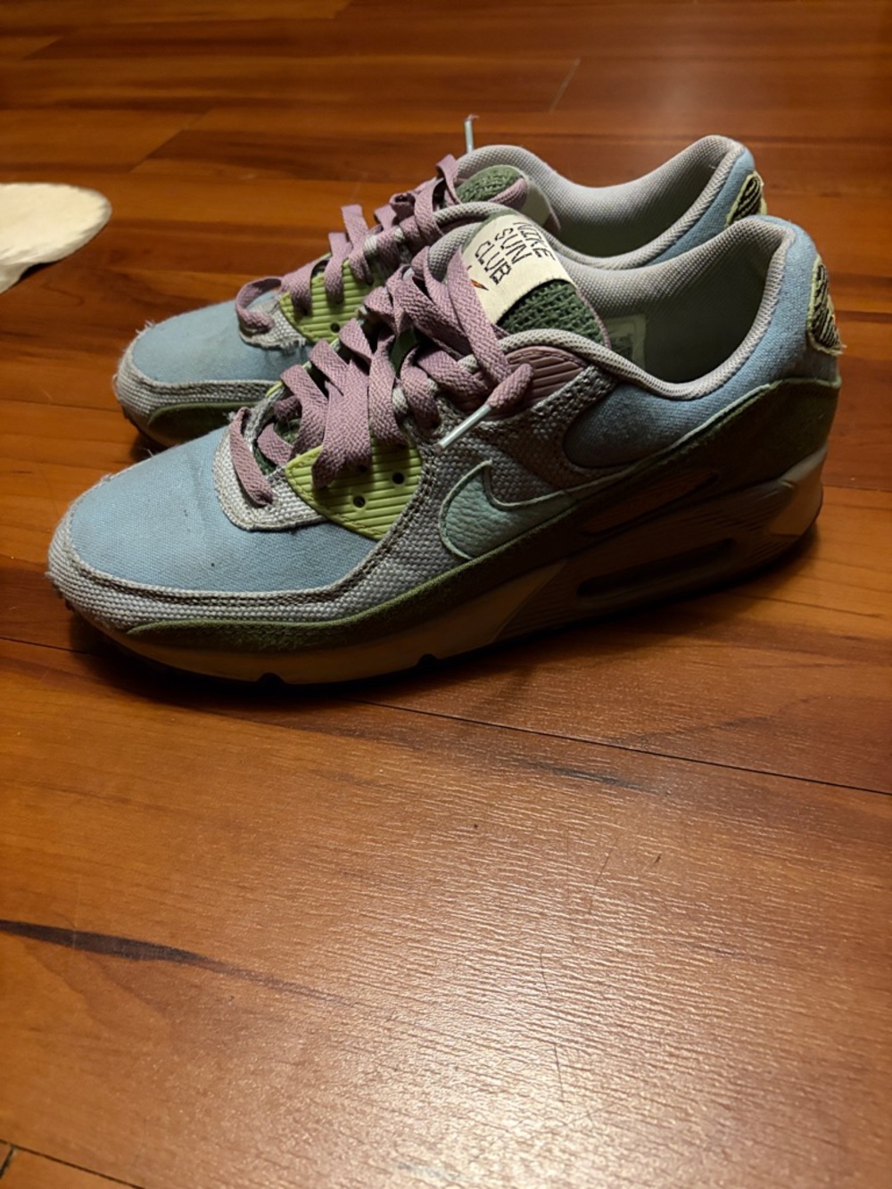 Nike Air Max 90 SE Sun Club Worn Blue Casual Nature DM0036-400 Men’s Size 9.5